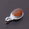 Persian Silver Pendant Classic Style with Agate Gemstone Karin