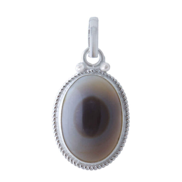Persian Silver Pendant Classic Style with Sulemani Agate Gemstone