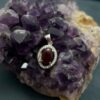 Persian Silver Pendant Classic Style with Yemeni Aqeeq Gemstone Sorkh