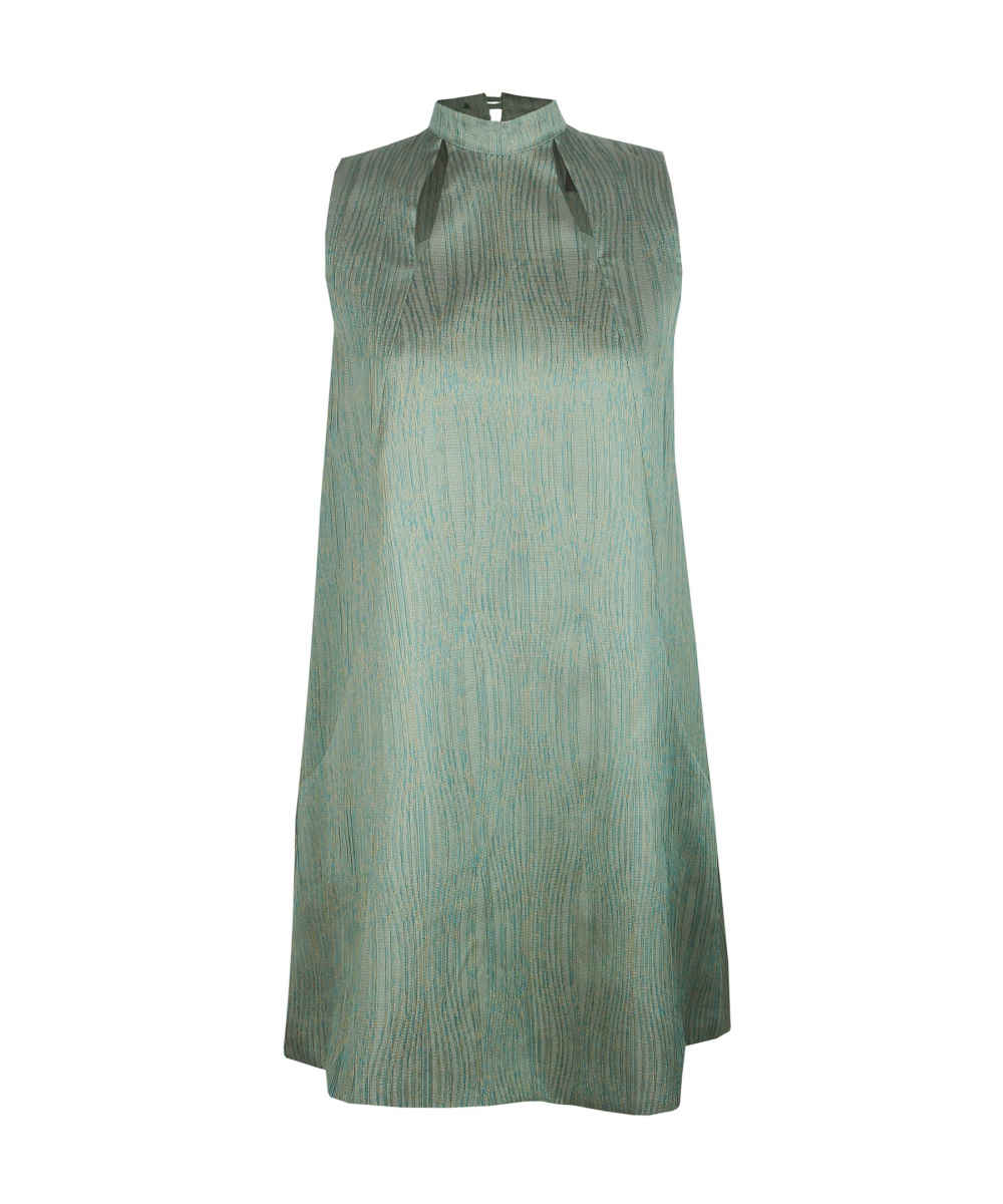 Women’s Fashion Dress without Sleeves in Green Model Carony