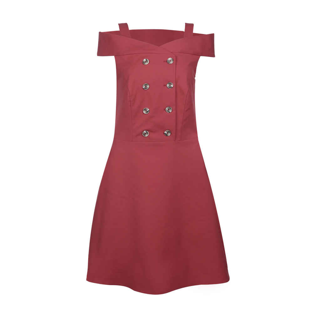 Women's Fashion Mini Dress Model Narian in Red