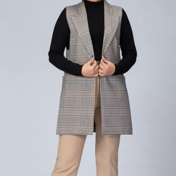 Women's Fashion Sleeveless Blazer Model Mehrsa