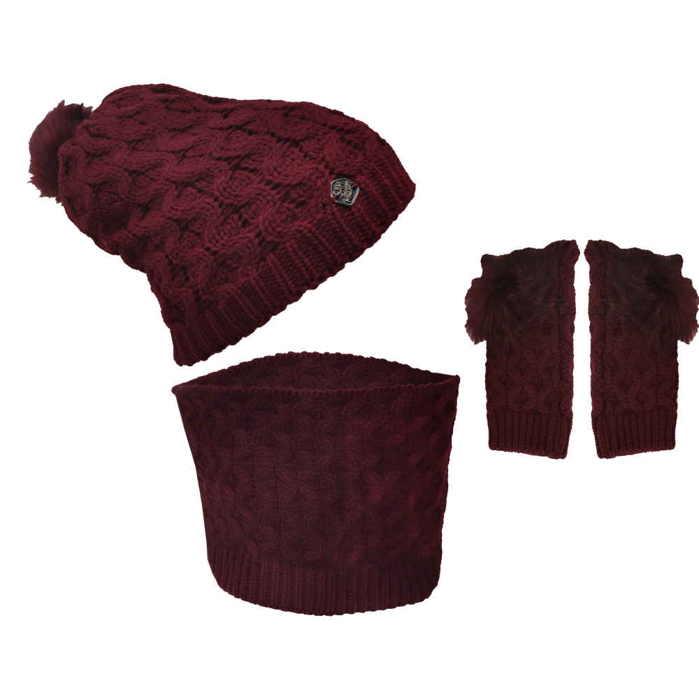 Women’s Knitted Hat and Scarf Set Model Bella