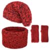 Women's Knitted Hat and Scarf Set Model Farah