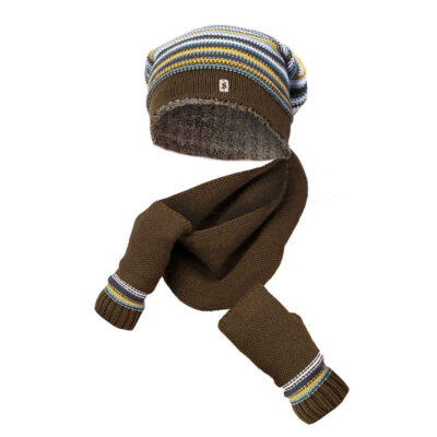 Women’s Knitted Hat and Scarf Set Model Helia