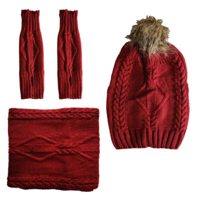 Women’s Knitted Hat and Scarf Set Model Karin