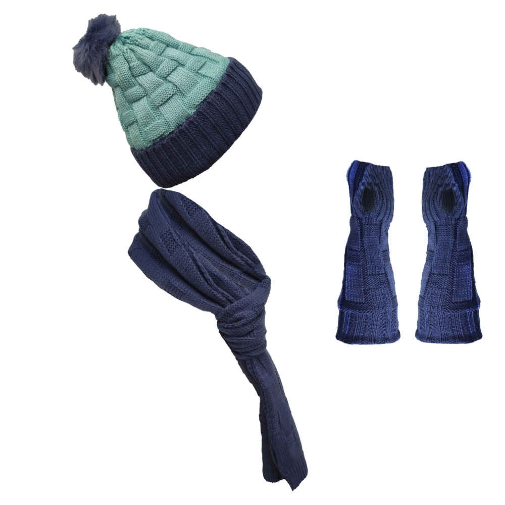 Women’s Knitted Hat and Scarf Set Model Moline