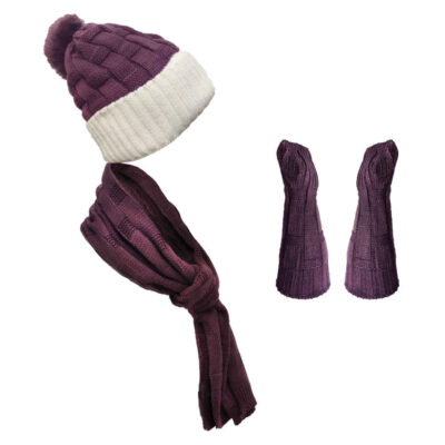 Women’s Knitted Hat and Scarf Set Model Moline