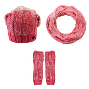 Women's Knitted Hat and Scarf Set Model Reyhan