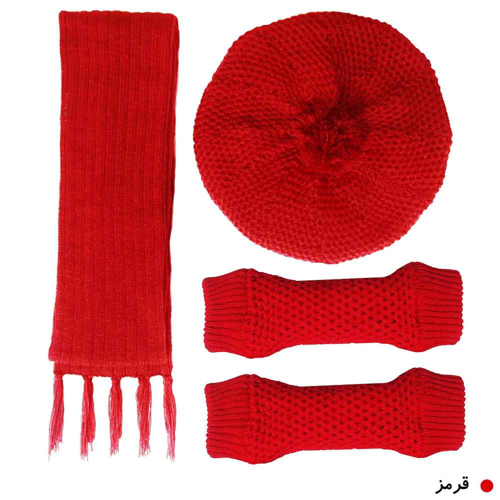 Women's Knitted Hat and Scarf Set Model Rose ShopiPersia