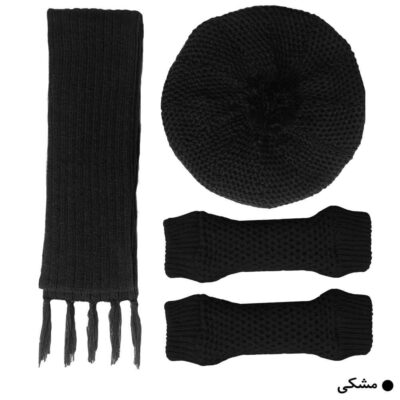 Women’s Knitted Hat and Scarf Set Model Rose