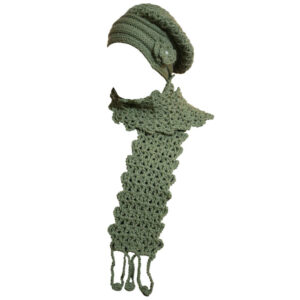 Women's Knitted Hat and Scarf Set Model Samin