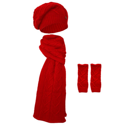 Women’s Knitted Hat and Scarf Set Model Vala
