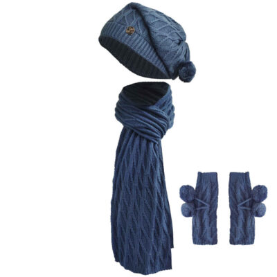 Women’s Knitted Hat and Scarf Set Model Zima