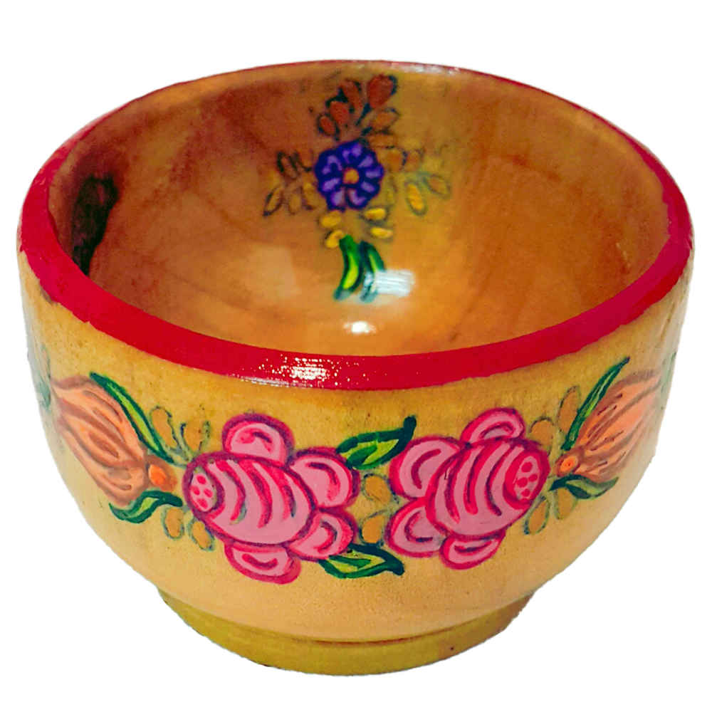 Wooden Haftseen Set Dishes with Mirror suitable for Nowruz Flower