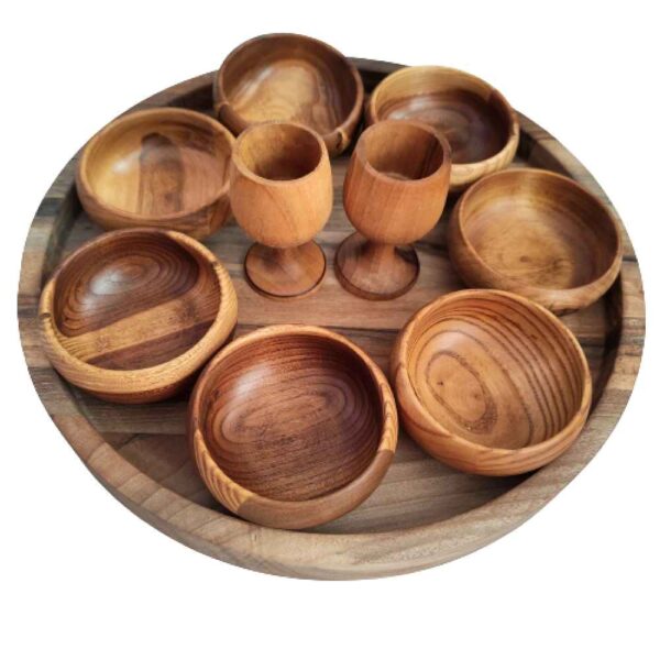 Wooden Haftseen Set Dishes suitable for Nowruz Celebration Janan