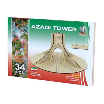 34-Piece 3D Puzzle: Azadi Tower – Miniature Model