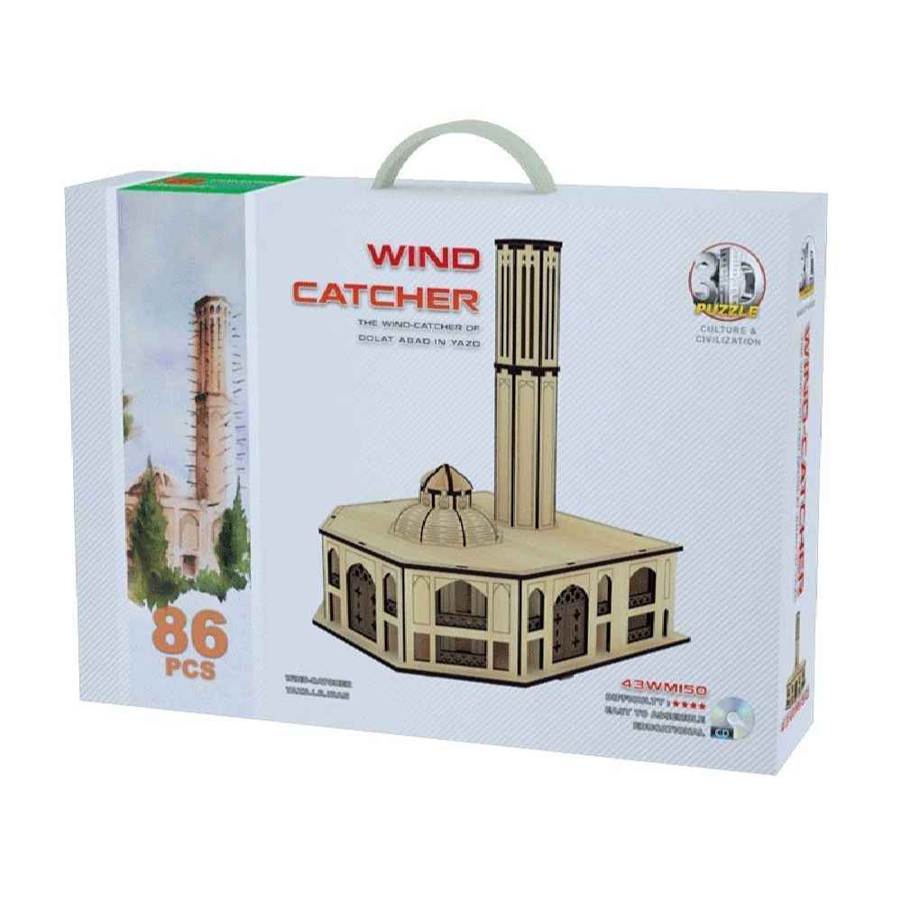 86-Piece 3D Puzzle: Dolat Abad Windcatcher – Architectural Model