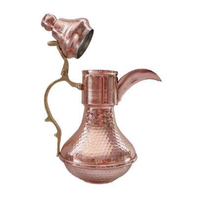 Hammered Copper Dallah Coffee Pot for Brewing Qahwa & Arabic Coffee