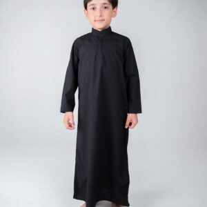 Black Dishdasha Arab Dress For Kids