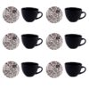 Persian Teacup Set with Saucer - Paisley Ceramic Design (12pcs)