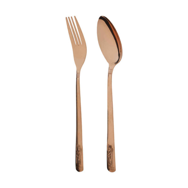 Copper Flatware Set - Spoon and Fork Farnaz (12pcs)