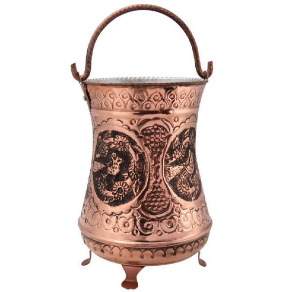 Persian Copper Waste Basket – Gol o Morgh Design