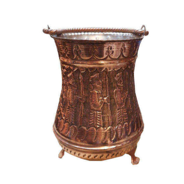 Persian Copper Waste Basket – Hakhamanesh Style