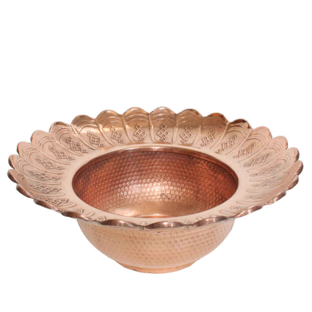 Decorative Persian Copper Aftabeh with Basin Bowl – Toopi Model