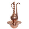 Decorative Persian Copper Aftabeh with Basin Bowl - Toopi Model