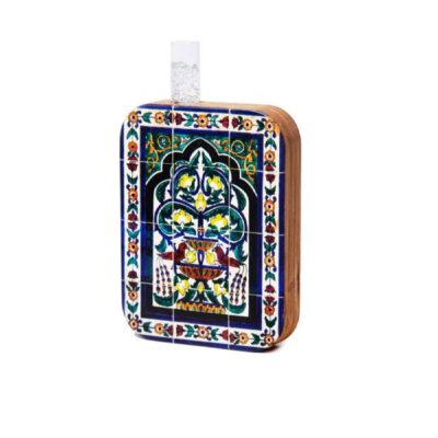 Decorative Wooden Terrarium Vase with Persian Inspired Pattern Kaashi