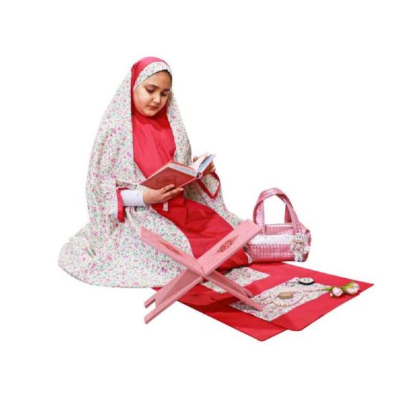 Girls' Taklif Celebration Chador Set with Sleeves Model Galin