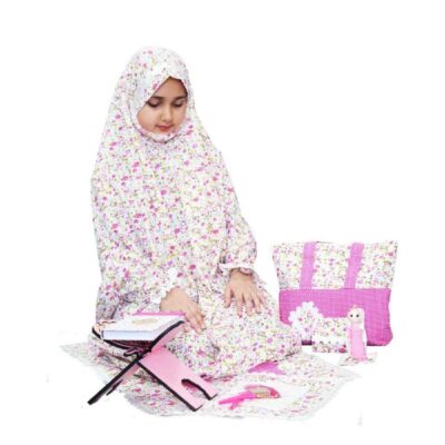 Girls’ Taklif Ceremony Chador Set with Sleeves Model Goldar