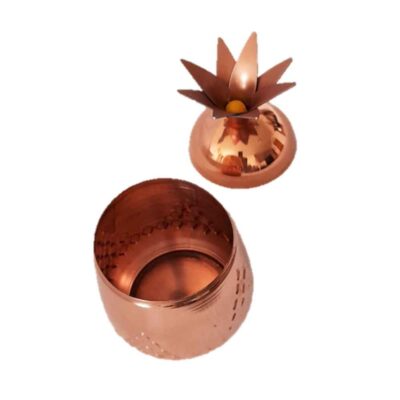 Handcrafted Persian Copper Sugar Bowl with – Hammered Pineapple