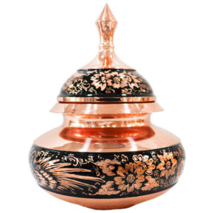 Iranian Engraved Copper Sugar Bowl Model Almas