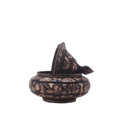Handcrafted Persian Engraved Copper Sugar Bowl Sima