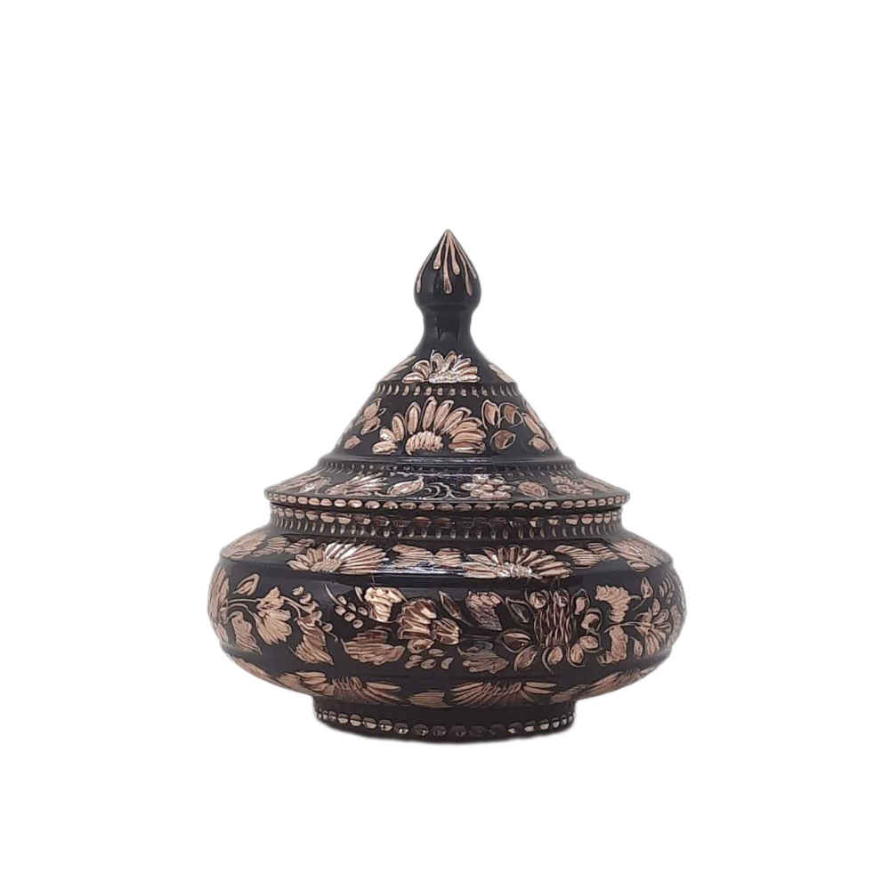 Handcrafted Persian Engraved Copper Sugar Bowl Sima