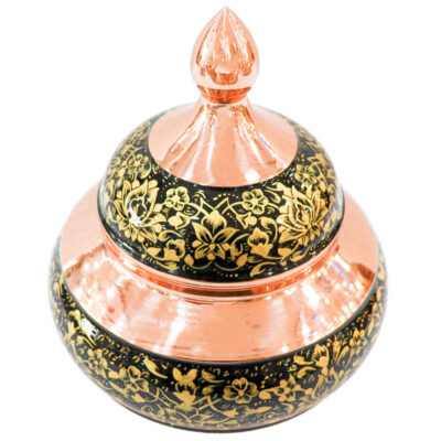 Handcrafted Persian Engraved Copper Sugar Bowl Tashir