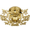 Brass Semi-flush Chandelier Florentine and Vintage Style Aysan