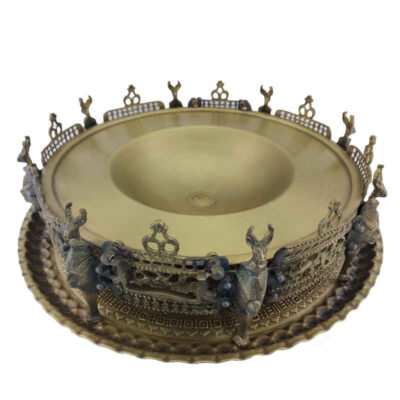 Persian Manghal Esfand and Bakhoor Burner – Engraved Brass Flower & Bird