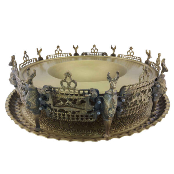 Persian Manghal Esfand and Bakhoor Burner – Engraved Brass Flower & Bird