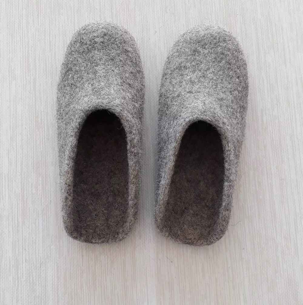 Natural Felt & Wool Slippers – Authentic Persian Craft