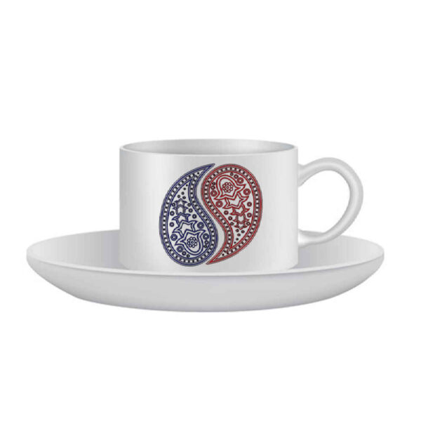 Persian Teacup Set of 4 with Saucer - Eslimi Ceramic Design