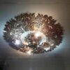 Aluminium Semi-flush Chandelier Florentine and Vintage Style Flower