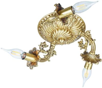 Aluminium Semi-flush Chandelier Florentine and Vintage Style Komeil
