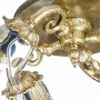 Brass Semi-flush Chandelier Florentine and Vintage Style Matin