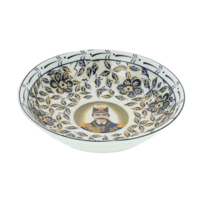 Persian Tea Saucer – Porcelain with Shah Abbasi Ghalamkar Design (Set of 6)