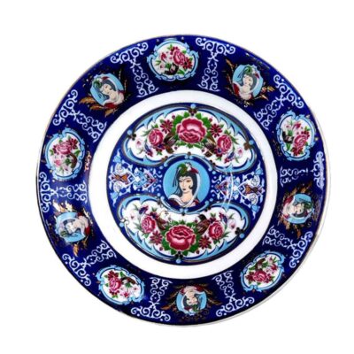 Persian Tea Saucer – Porcelain with Miniature Design (Set of 6)