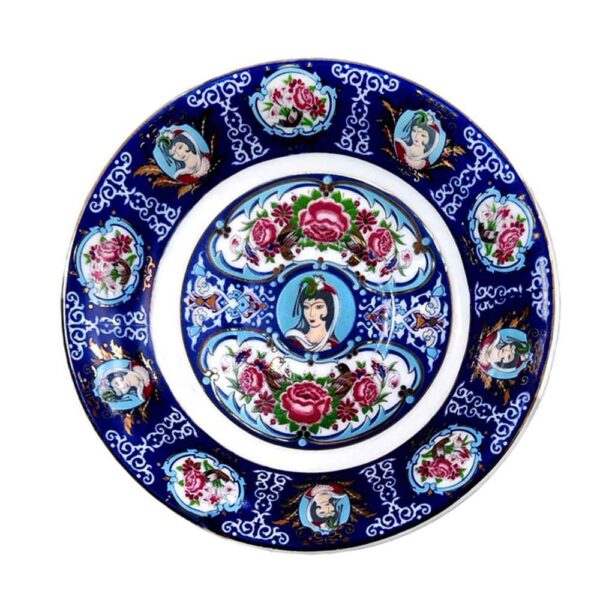 Set of 6 Persian Porcelain Tea Saucers with Miniature Design ShopiPersia