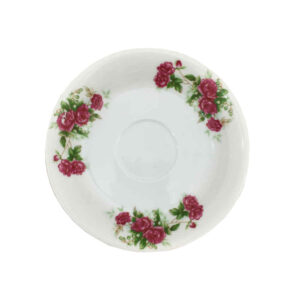 Persian Tea Saucer – Porcelain with Floral Nostalgic Design (Set of 6)